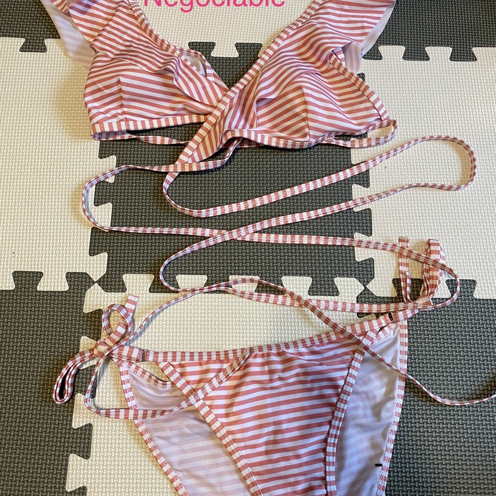 Bikini Pink and White size XL